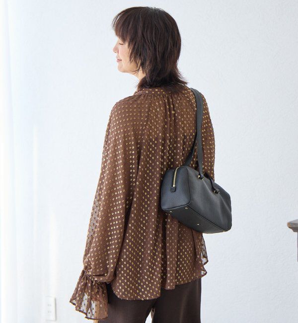  「【上品に華やぐ】フォイルドットボウタイブラウス」|シャツ・ブラウス|