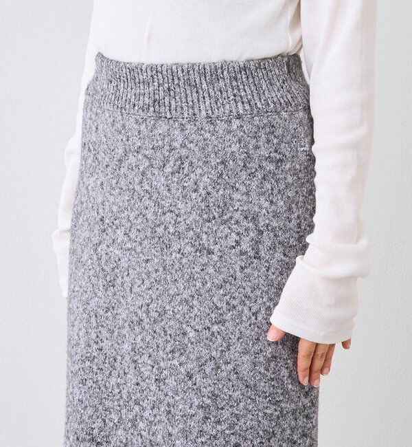  「【セットアップ対応可】ブークレーヤーンタイトスカート」|スカート|