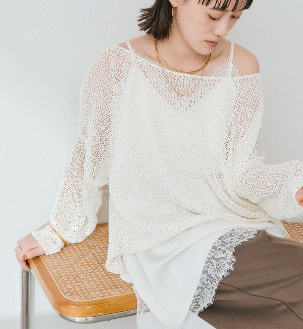  「予約【ご好評につき新色追加！】テープヤーンボートネックニット」|ニット・セーター|