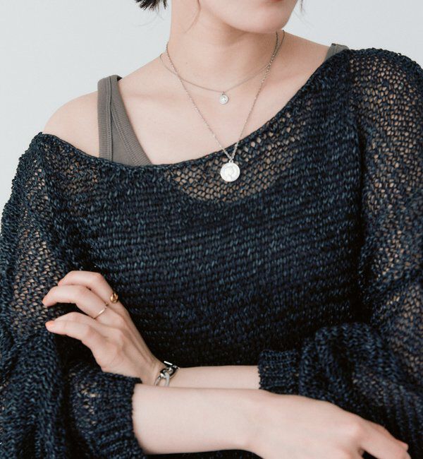  「予約【ご好評につき新色追加！】テープヤーンボートネックニット」|ニット・セーター|