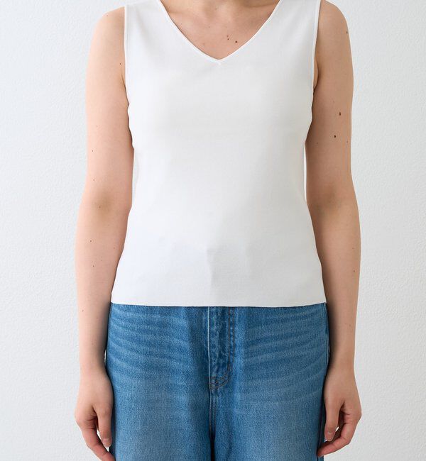  「予約【接触冷感機能付き】クールタッチ2wayニットタンクトップ」|ニット・セーター|