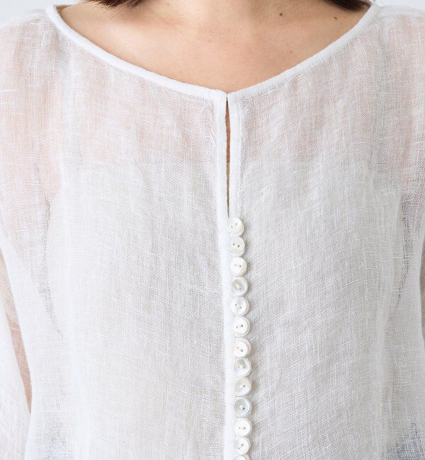  「【a Nice （ア ・ニース）】2WAYリネンブラウス」|シャツ・ブラウス|