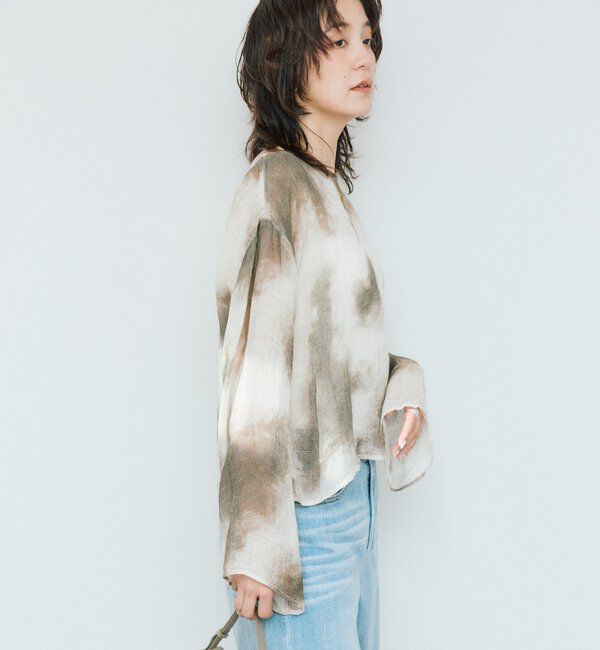  「【a Nice （ア ・ニース）】2WAYリネンブラウス」|シャツ・ブラウス|