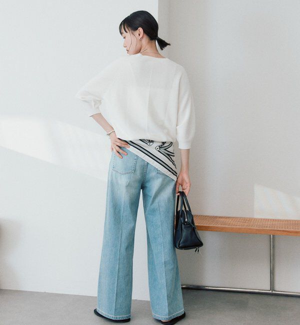  「【手洗い可能】ハーフバルーンスリーブニット」|ニット・セーター|