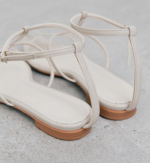  「予約【抜け感】ポインテッドラインサンダル」|サンダル|