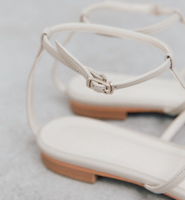  「予約【抜け感】ポインテッドラインサンダル」|サンダル|