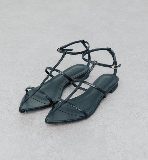  「予約【抜け感】ポインテッドラインサンダル」|サンダル|