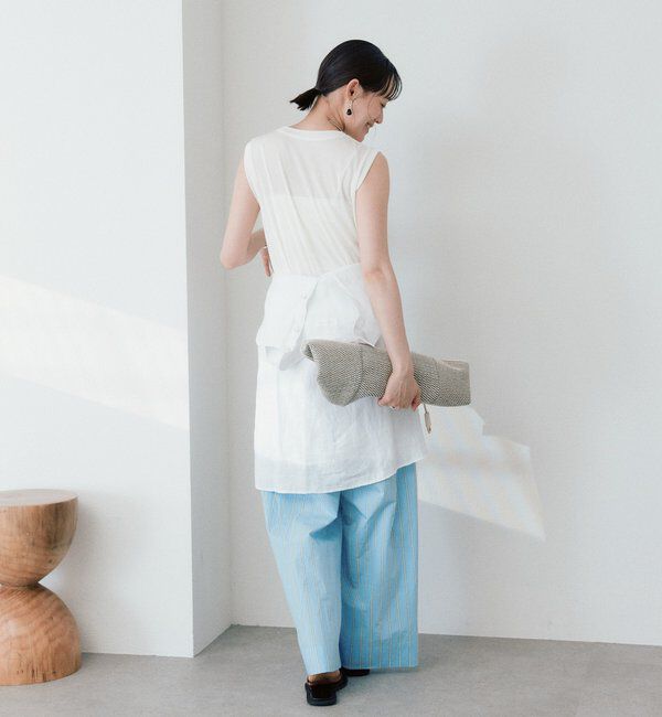  「【トレンド感抜群】リラクシーストライプパンツ」|チノ|