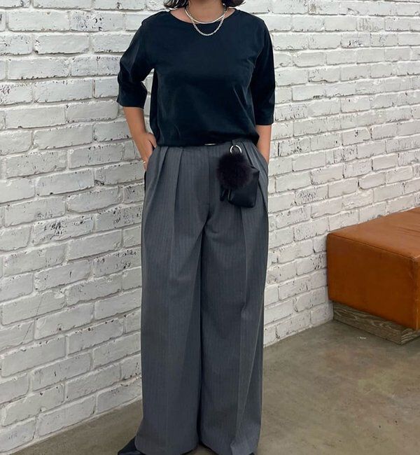  「【安心シルエット】【セットアップ対応】キュプラジャージーラウンドTee」|Tシャツ・カットソー|