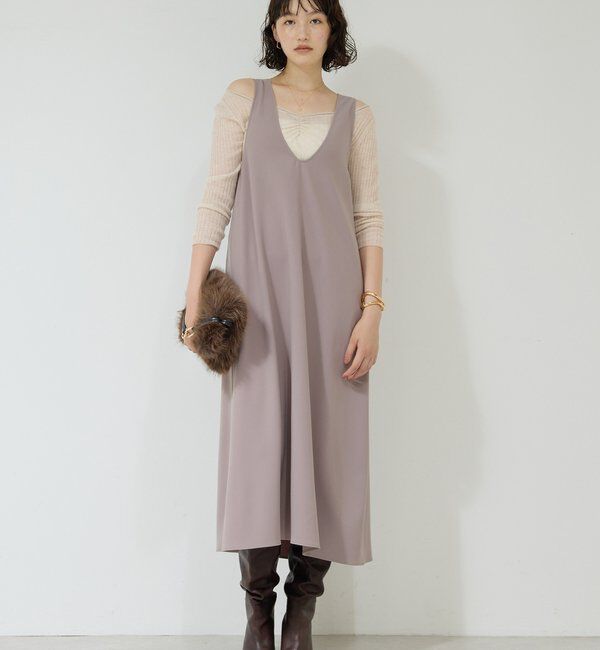  「ディープUネック2WAY ワンピース」|ワンピース|