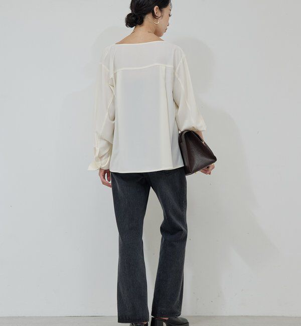  「フロントドレープブラウス」|シャツ・ブラウス|