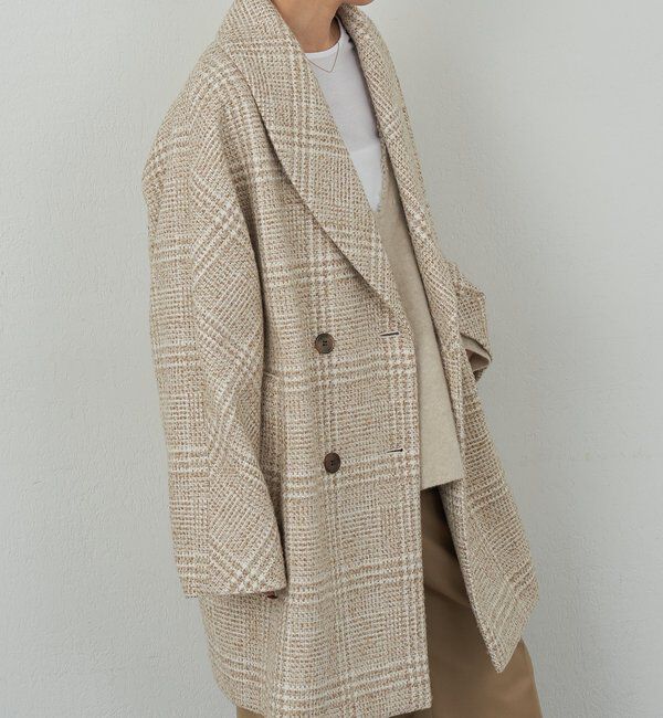  「【HERITANOVUM】 ツィードショールカラーショートコート」|その他|