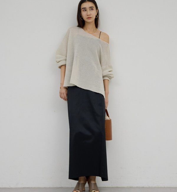  「ペーパーヤーンメッシュニット」|ニット・セーター|