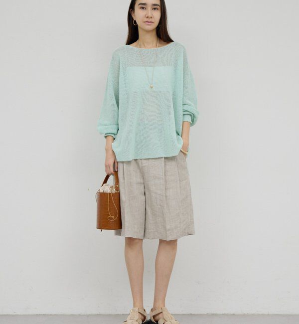  「ペーパーヤーンメッシュニット」|ニット・セーター|