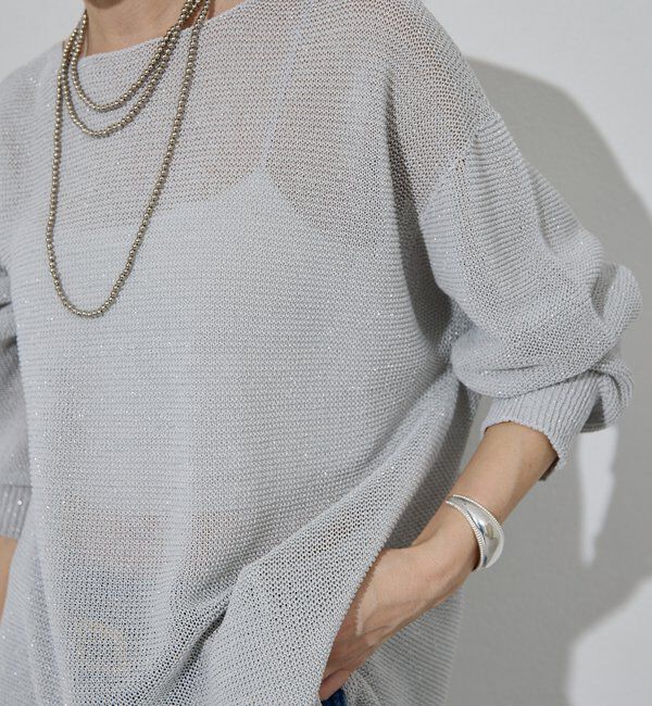  「ペーパーヤーンメッシュニット」|ニット・セーター|