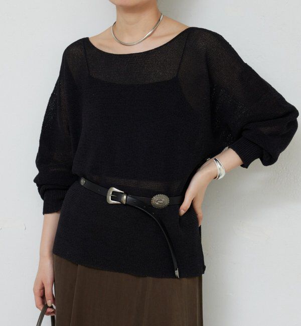  「ペーパーヤーンメッシュニット」|ニット・セーター|