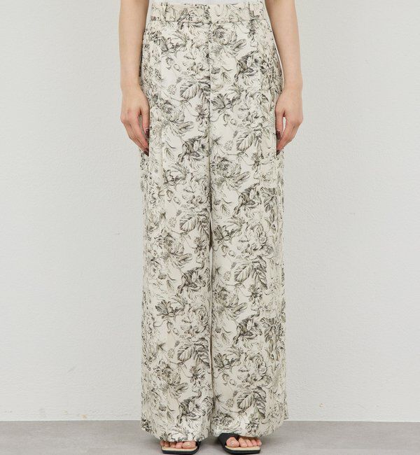  「【セットアップ対応】ボタニカルサテンスラックス」|チノ|