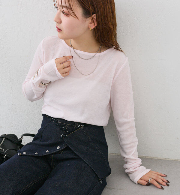  「newシアーロングTシャツ」|Tシャツ・カットソー|