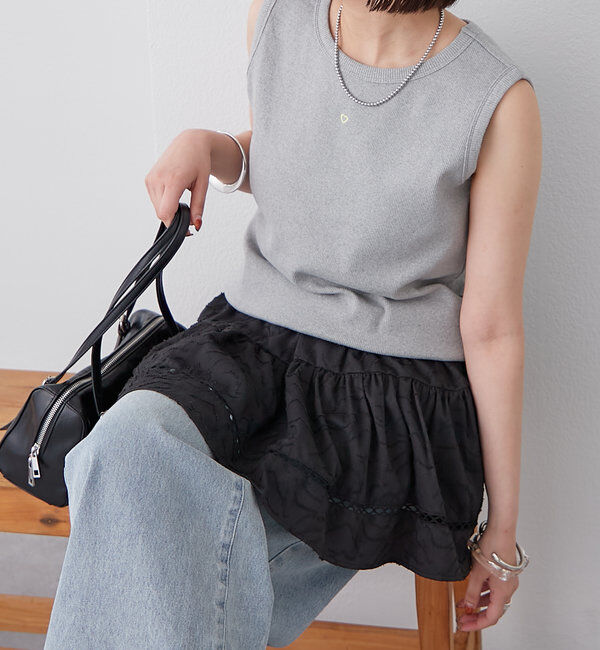  「テレコスリーブレスT」|キャミソール|