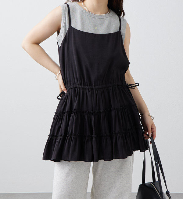  「テレコスリーブレスT」|キャミソール|