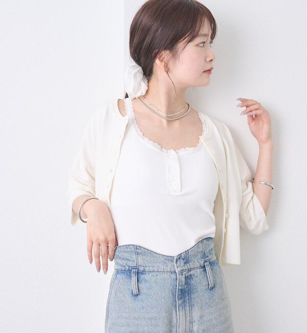  「パット付きボーダーキャミ」|キャミソール|