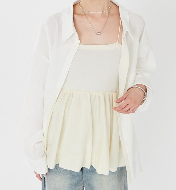  「[森川企画]レイヤードストライプドロストシャツ」|シャツ・ブラウス|