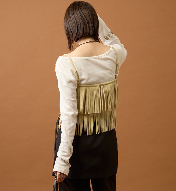  「フェイクスウェードフリンジビスチェ」|シャツ・ブラウス|