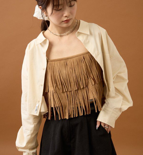  「フェイクスウェードフリンジビスチェ」|シャツ・ブラウス|