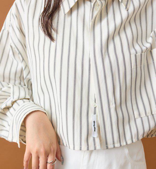  「ストライプショートシャツ」|シャツ・ブラウス|