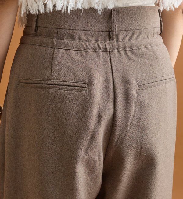  「ドロストダブルベルトパンツ」|チノ|