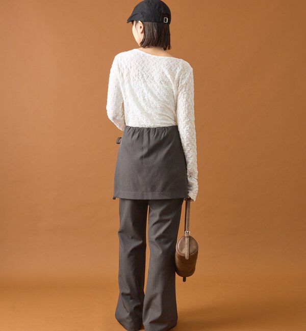  「レースオフショルロングTシャツ」|Tシャツ・カットソー|