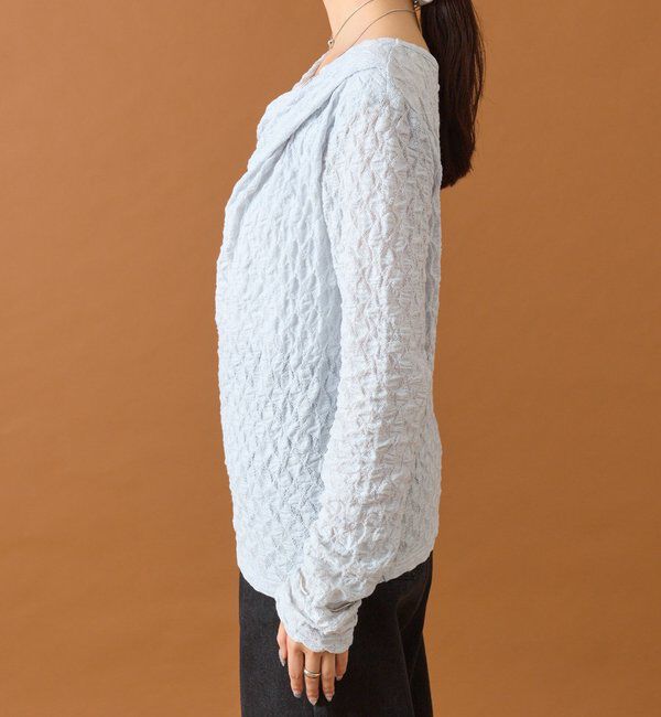  「レースオフショルロングTシャツ」|Tシャツ・カットソー|