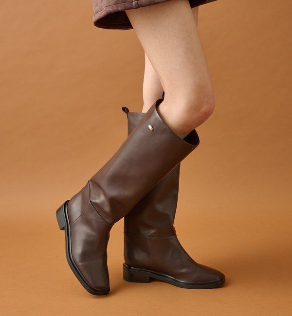  「スクエアトゥロングブーツ」|ロングブーツ|