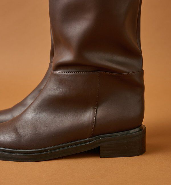  「スクエアトゥロングブーツ」|ロングブーツ|