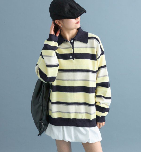  「マルチボーダーラガーニット」|ニット・セーター|