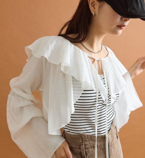  「ラッフルボレロブラウス」|シャツ・ブラウス|