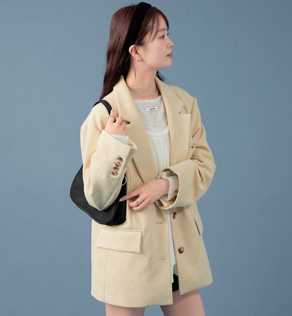  「フェイクスウェードジャケット」|テーラードジャケット|