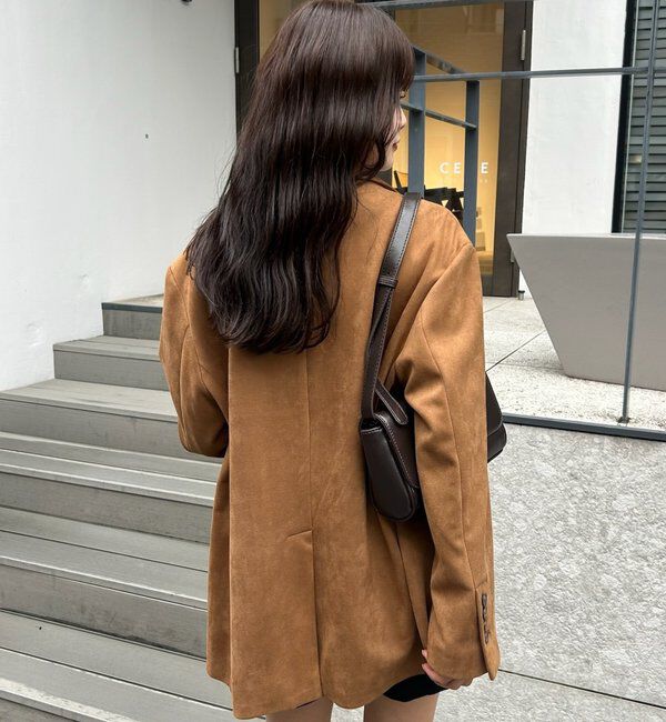  「フェイクスウェードジャケット」|テーラードジャケット|