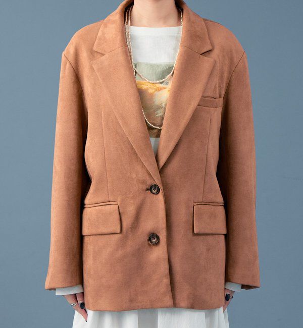  「フェイクスウェードジャケット」|テーラードジャケット|