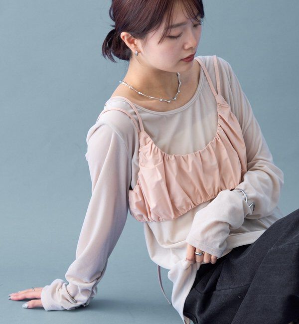  「ギャザービスチェ SETトップス」|Tシャツ・カットソー|