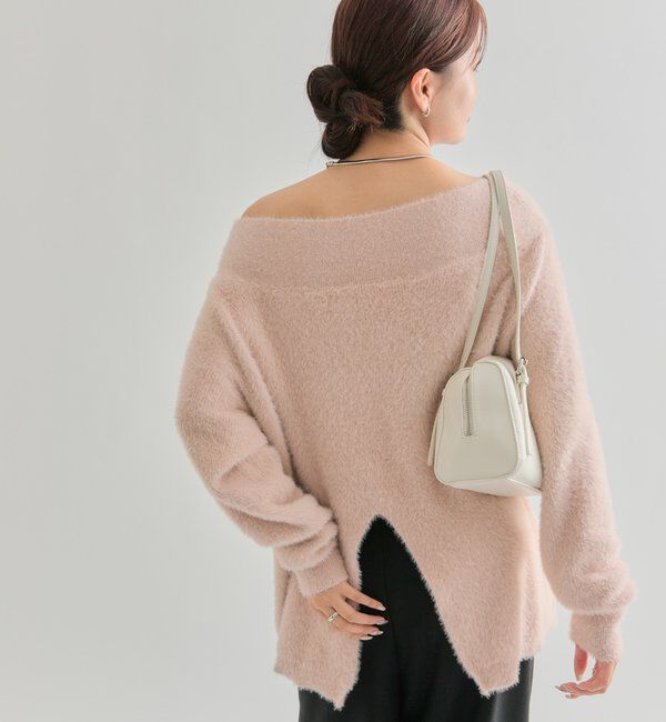  「ミンクライクワイドネックニット」|ニット・セーター|