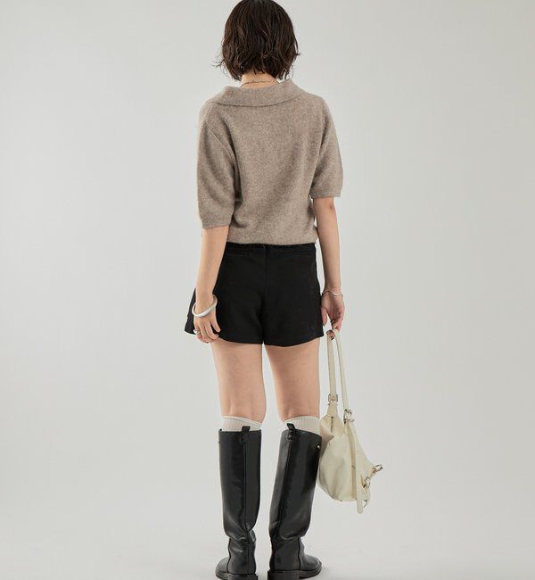  「衿付き半袖ニット」|ニット・セーター|