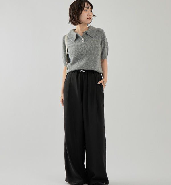  「衿付き半袖ニット」|ニット・セーター|