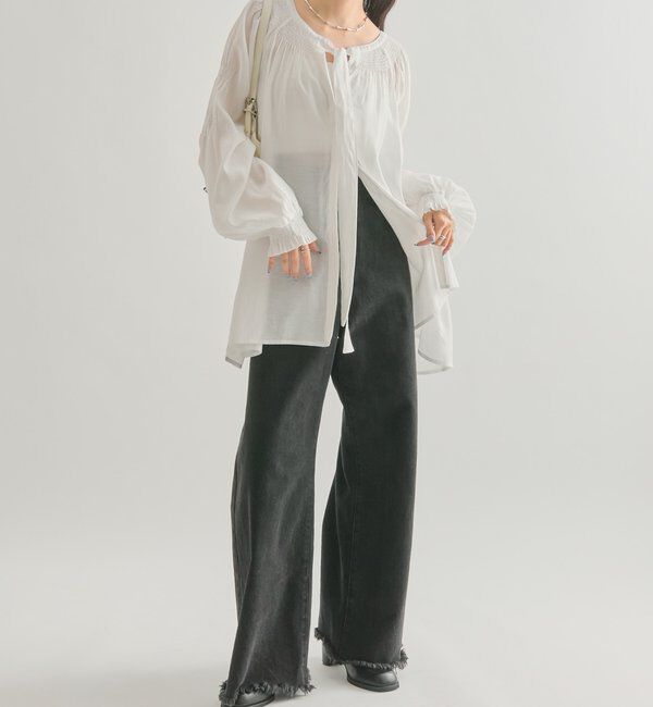  「ボウタイスキッパーブラウス」|シャツ・ブラウス|