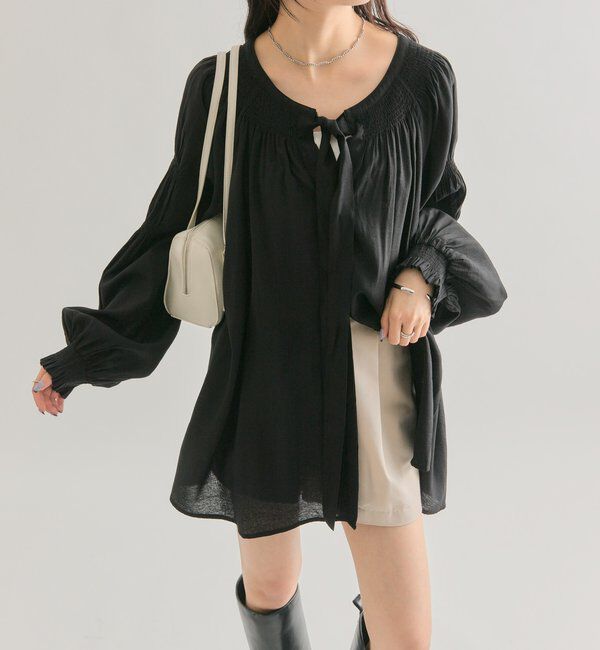  「ボウタイスキッパーブラウス」|シャツ・ブラウス|