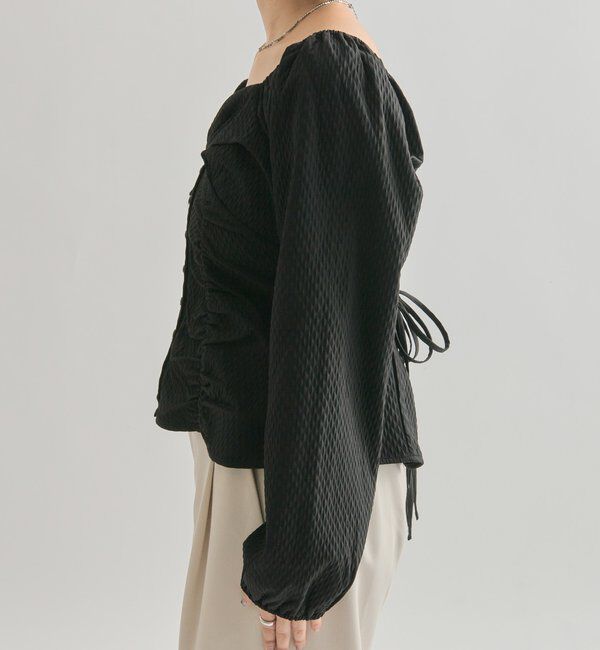  「長袖パフビスチェブラウス」|シャツ・ブラウス|