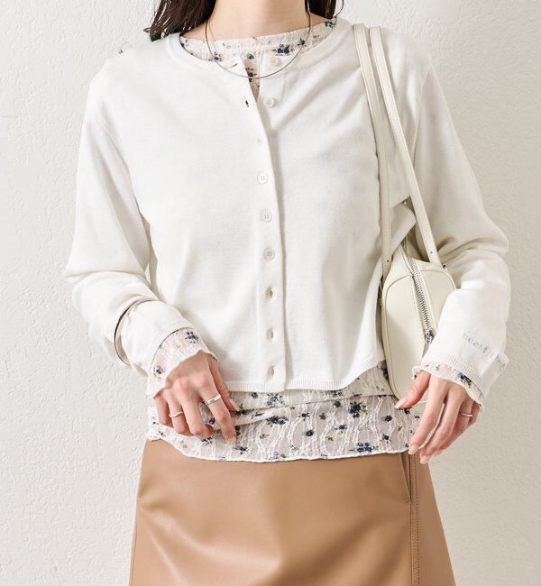  「チビボタン長袖カーディガン」|カーディガン|