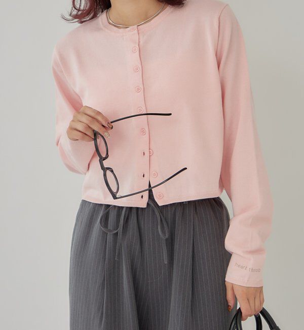  「チビボタン長袖カーディガン」|カーディガン|