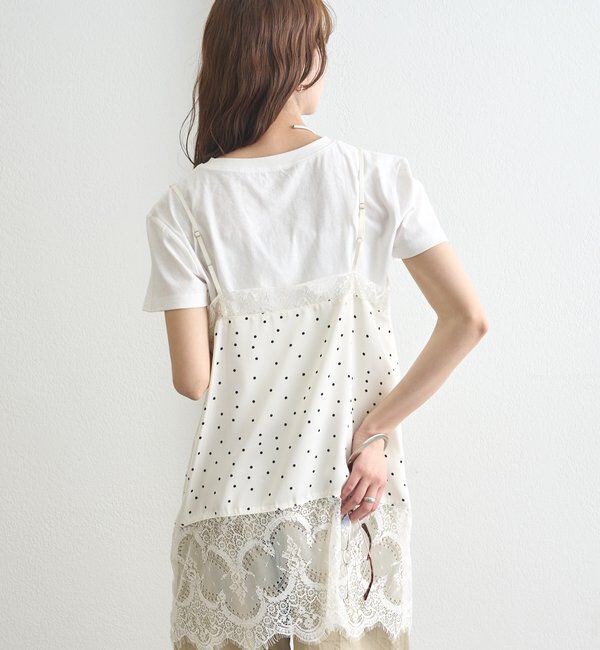  「レースサテンキャミソール」|シャツ・ブラウス|