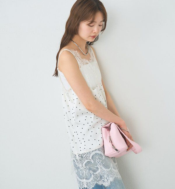  「レースサテンキャミソール」|シャツ・ブラウス|